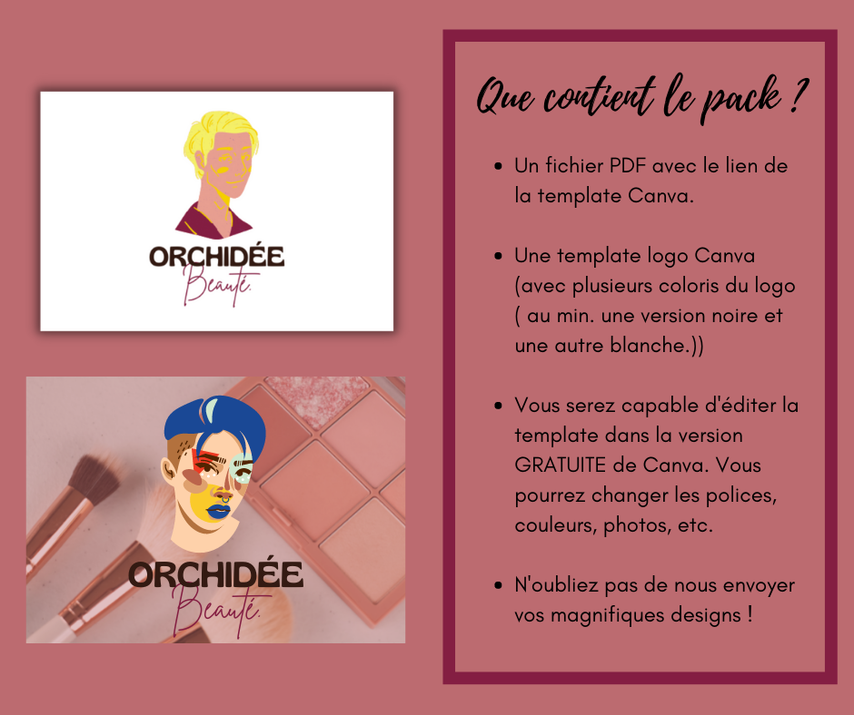 Miniatura: Confezione da 15 loghi di modelli di moda del marchio Canva Beauty