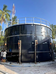 Savanna Circular Tanks Glass fused in Seychelles