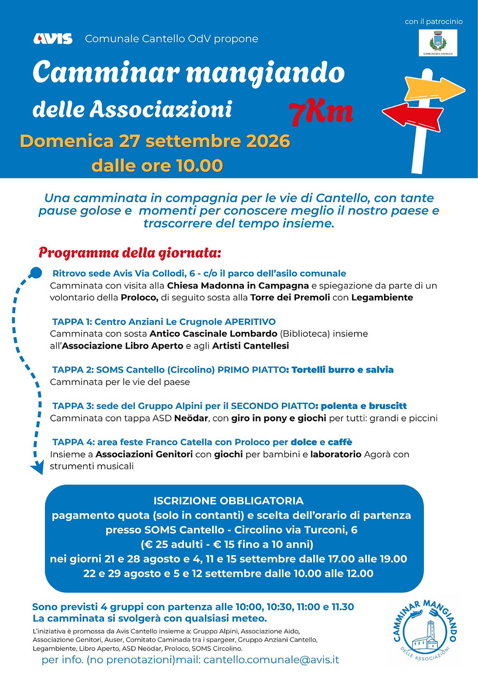 Camminar Mangiando delle Associazioni: Unisciti a noi Domenica 27 Settembre!