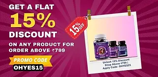 Get 15% discount on HealDesire Ayurvedic products on orders above ₹799 using promo code OHYES15