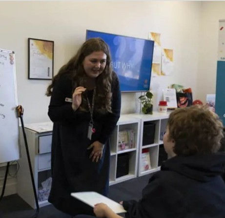 Grace Davidson running a Homelessness Workshop as part of the Salvos Schools tour.