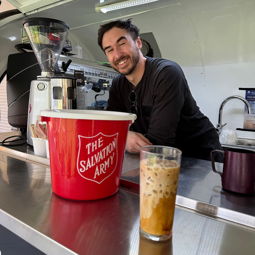 ‘More than a barista’ – Josh Annesley runs the Port Stephens Corps’ Hope Village Café.