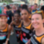 Jan and Haraga (centre) with mentors Sarah-Jane Alley (left) and Michelle Watts.