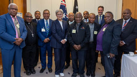 Global Focus – Penny Wong meets PNG faith leaders, Colombia disaster update, Chief of Staff to retire