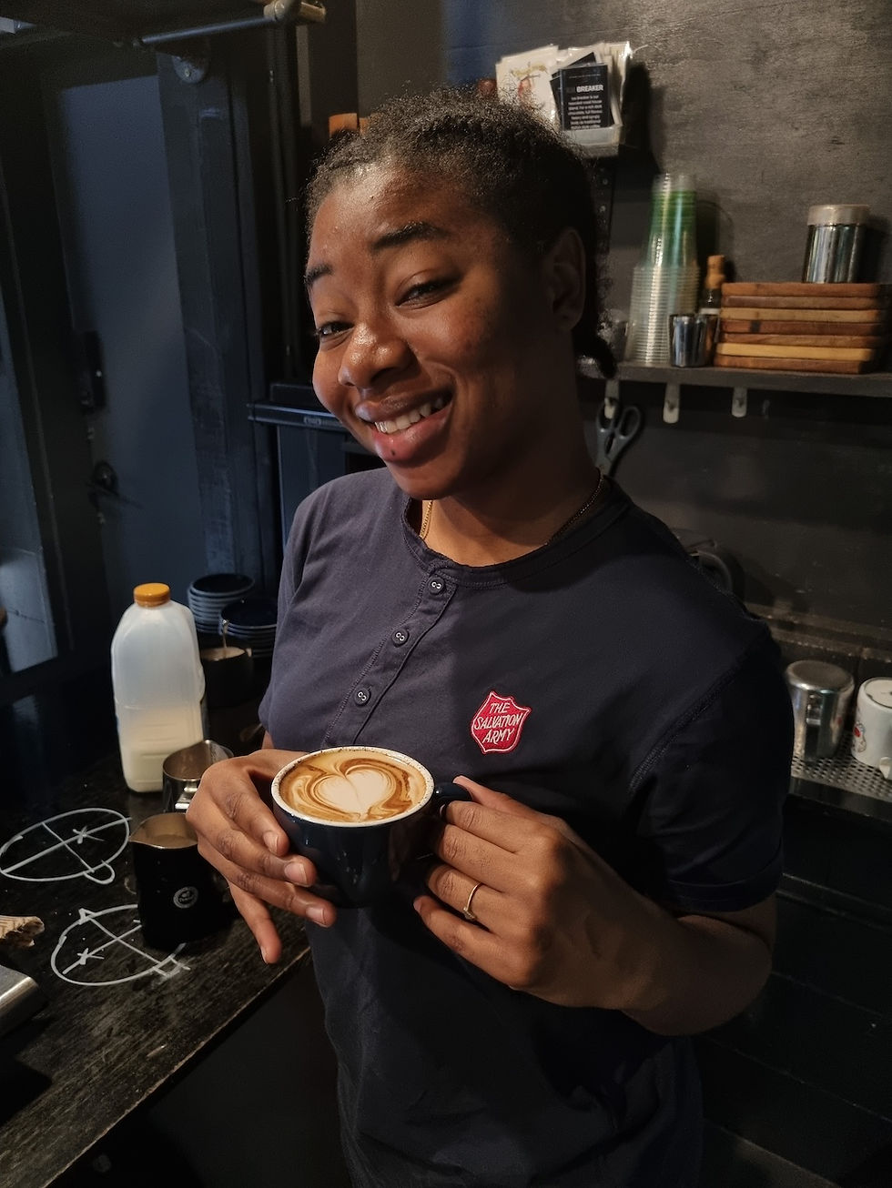 Marie undertook a barista course as part of her internship.