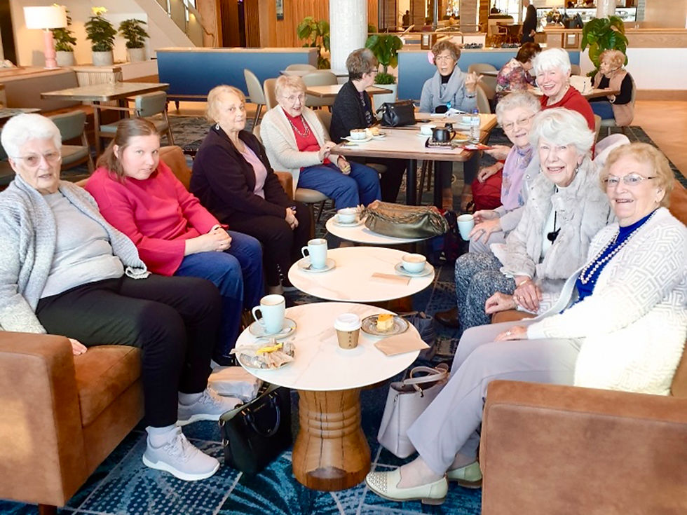 The Merry Widows group meets regularly for coffee or lunch and a chat – a beautiful example of Christian fellowship in action.