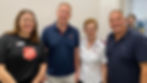 William Booth House Manager Claire Clifton, Sydney City Salvos Mission Team Leader Mitchell Evans, Territorial Commander Commissioner Miriam Gluyas and retired officer Major David Twivey at the Celebration of Transformation event in Sydney.