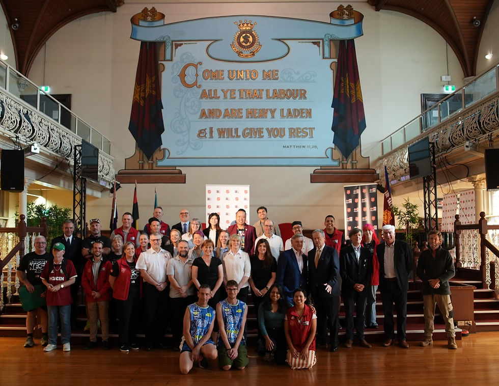 A large crowd gathered to celebrate an exciting new partnership between The Salvation Army's Project 614 and the University of Canberra at the Salvo's premises in Bourke St, Melbourne.