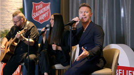 • Ronan sings for Salvos
