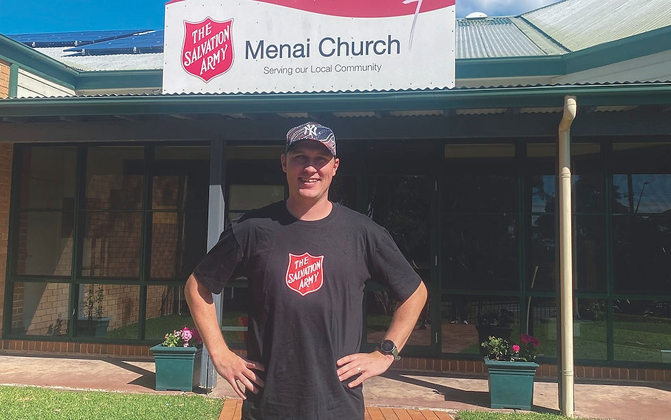 Jacob Browning says he loves his role at Menai Salvos in Sydney.