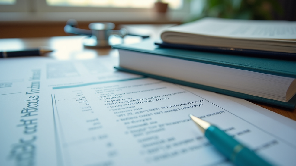 Close-up view of CNA training materials and textbooks