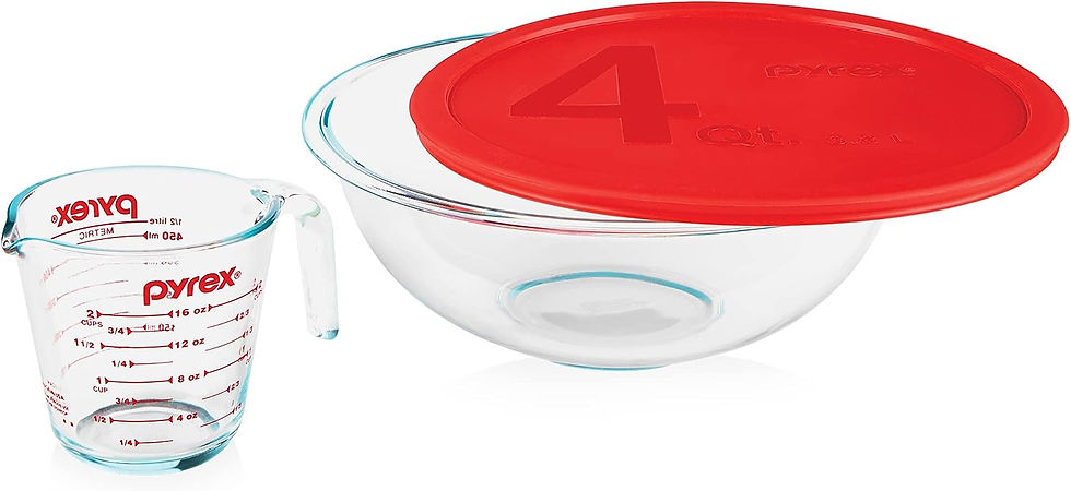 Thumbnail: Pyrex 2 Piece Glass Measuring Cup Set, Includes 1-Cup, and 2-Cup Tempered Glass