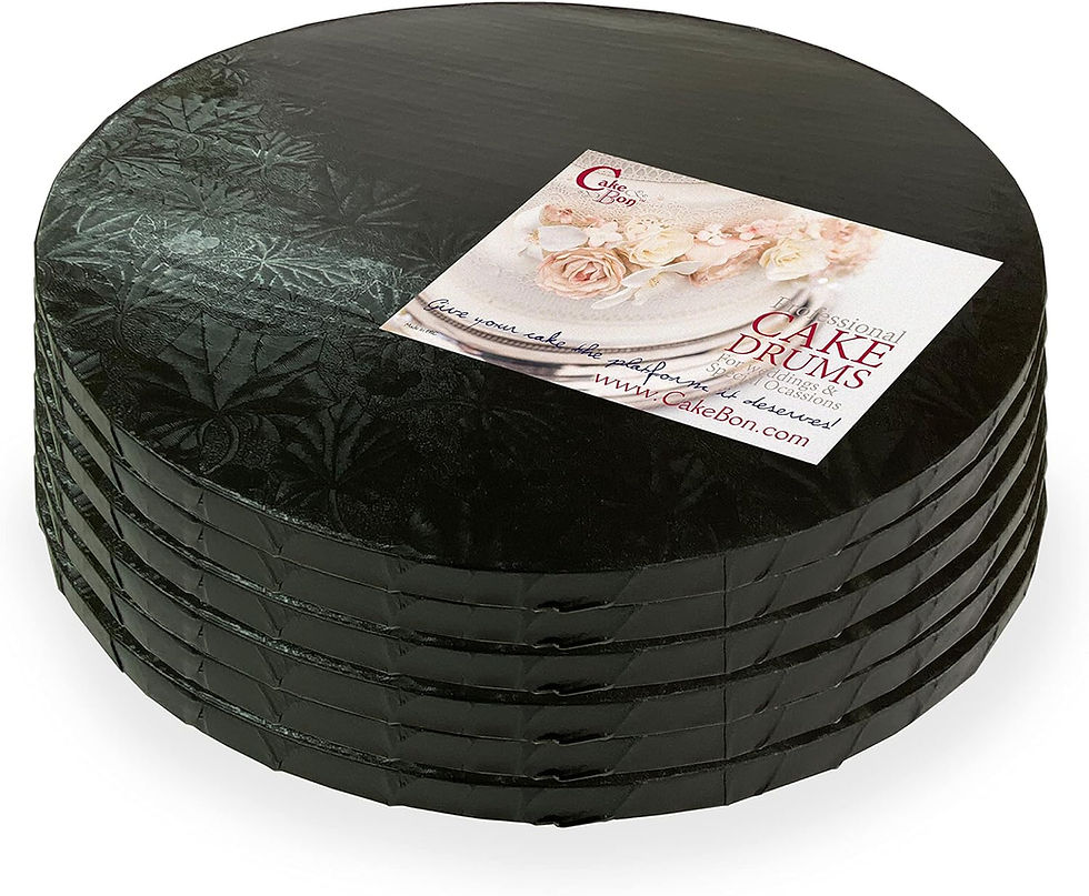 Thumbnail: Cakebon Cake Drums Round 12 Inches - (Silver, 12-Pack) - Sturdy 1/2 Inch Thick 