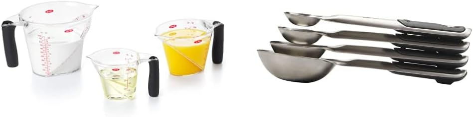 Thumbnail: OXO Good Grips 3-Piece Angled Measuring Cup Set, Black
