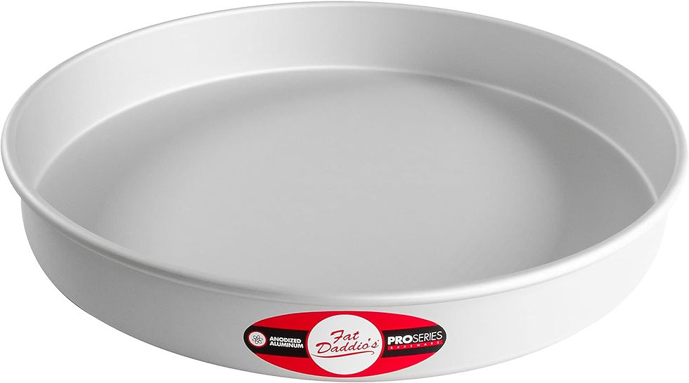 Thumbnail: Fat Daddio's Anodized Aluminum Round Cake Pans, 2 Piece Set, 8 x 2 Inch