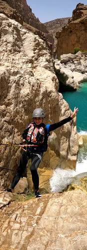 Wadi Hawer canyoning adventure Oman