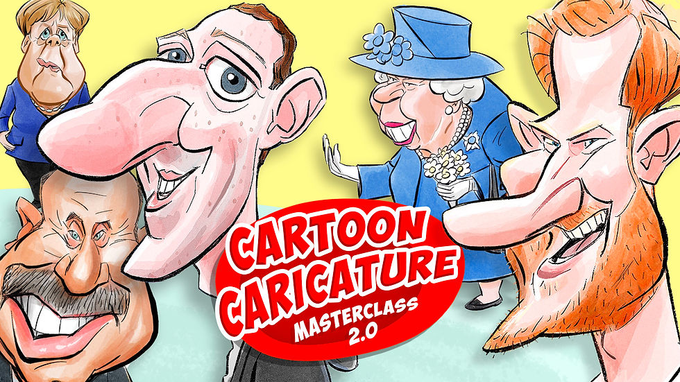 Cartoon Caricature Masterclass-Udemy-Henri Goldsmann