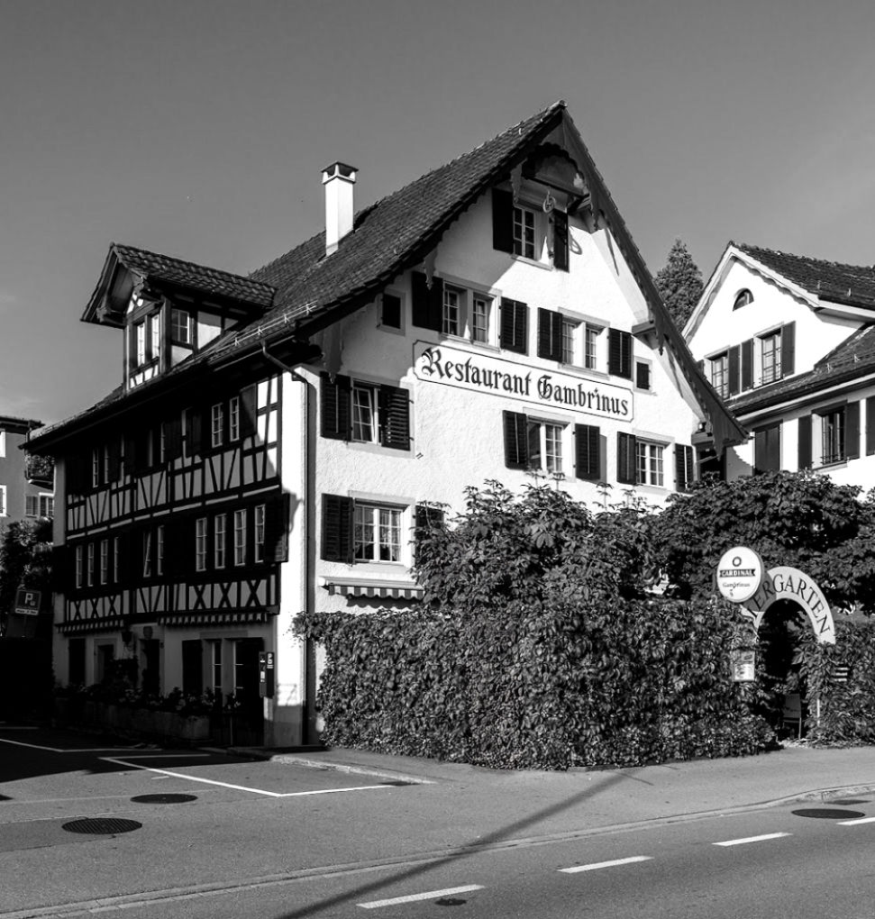 Schwarz/weiss Foto vom Haus