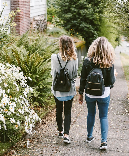 Friends Walking Home