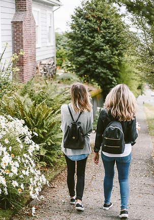 Friends Walking Home