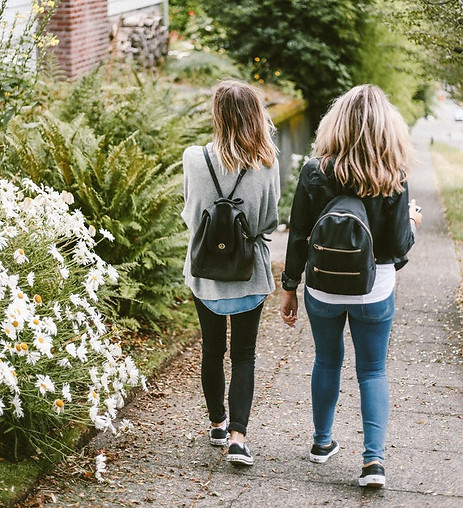 Friends Walking Home
