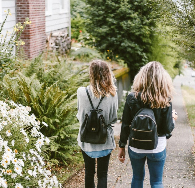 Friends Walking Home
