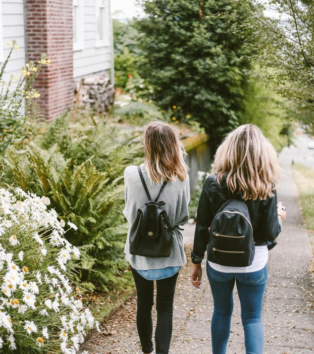 Friends Walking Home
