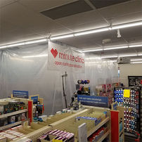 behind the scenes of wood flooring inside CVS pharmacy in ohio