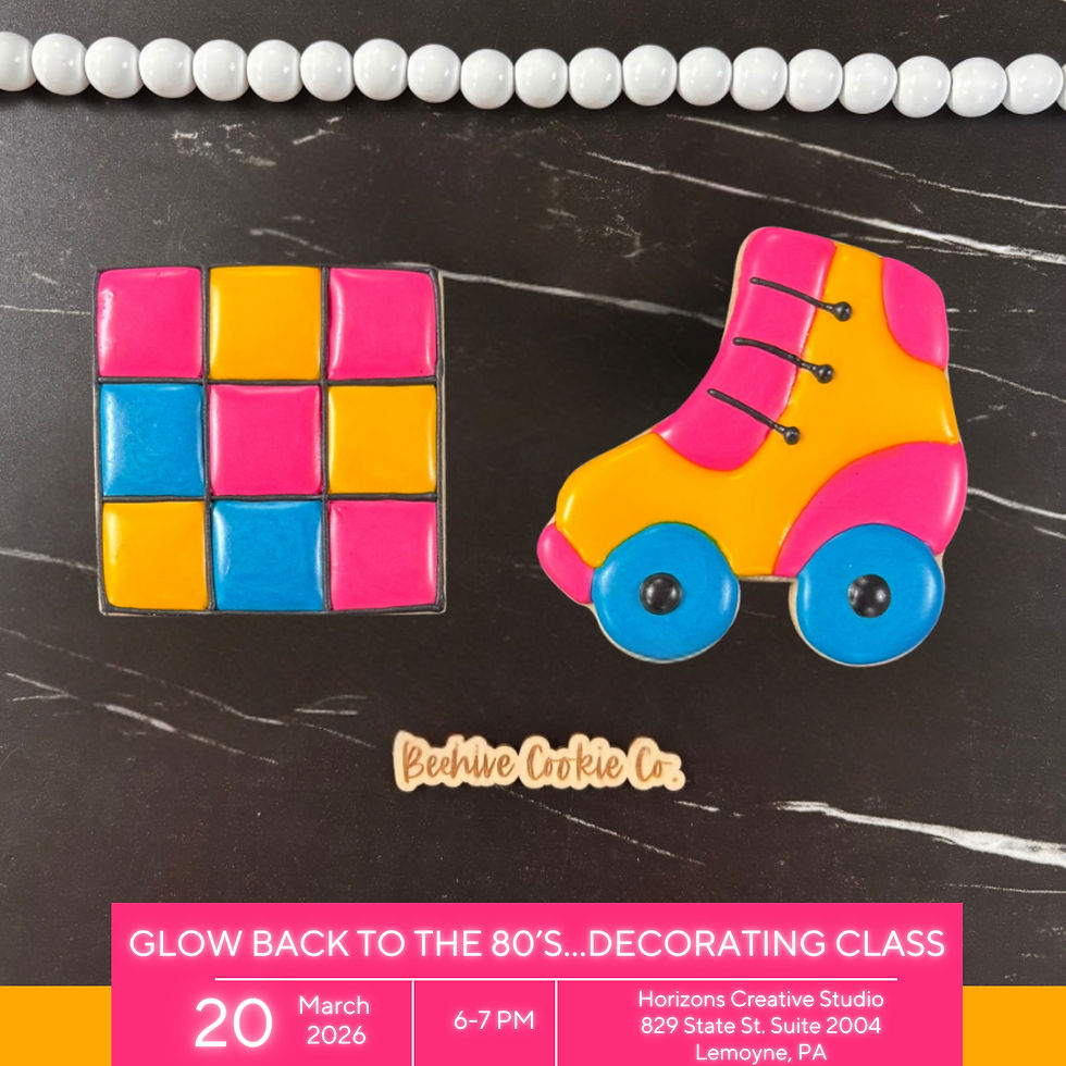 Glow back to the 80’s … Cookie Decorating Class