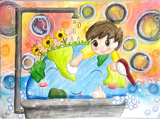 世界清潔地球日繪畫及填色比賽2023冠軍作品-香港文創薈