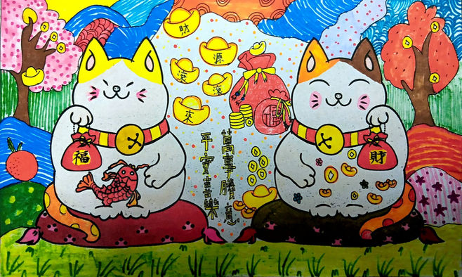 第二屆招財貓設計及填色比賽 - 冠亞季軍得獎者-香港文創薈-HKCCI-繪畫比賽-填色比賽-電繪比賽-水墨畫比賽-攝影比賽-標語創作比賽-書法比賽