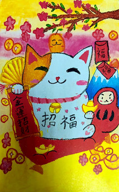 第二屆招財貓設計及填色比賽 - 冠亞季軍得獎者-香港文創薈-HKCCI-繪畫比賽-填色比賽-電繪比賽-水墨畫比賽-攝影比賽-標語創作比賽-書法比賽