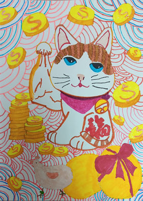 第二屆招財貓設計及填色比賽 - 冠亞季軍得獎者-香港文創薈-HKCCI-繪畫比賽-填色比賽-電繪比賽-水墨畫比賽-攝影比賽-標語創作比賽-書法比賽
