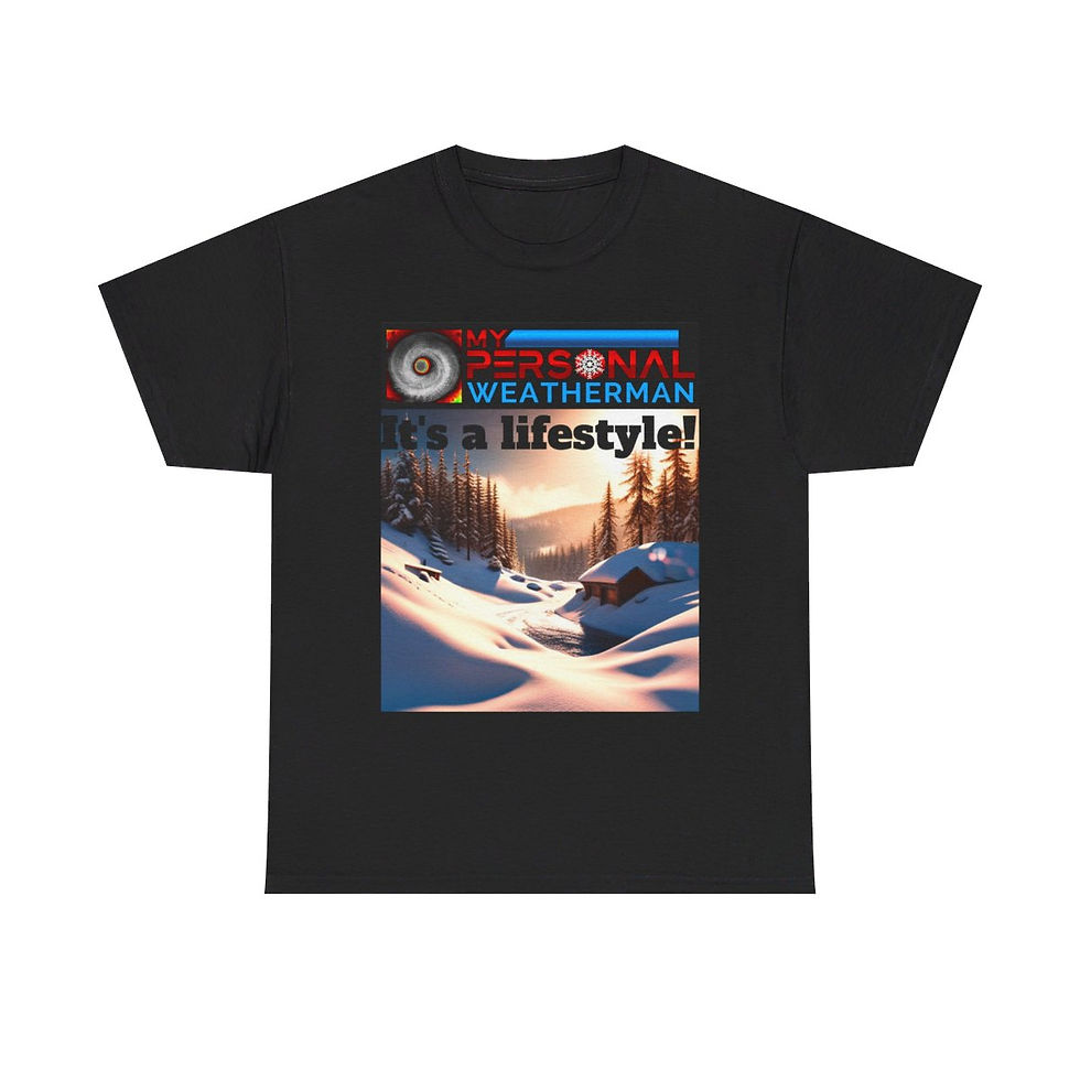 Thumbnail: My Personal Weatherman Snow Lifestyle Unisex Heavy Cotton Tee