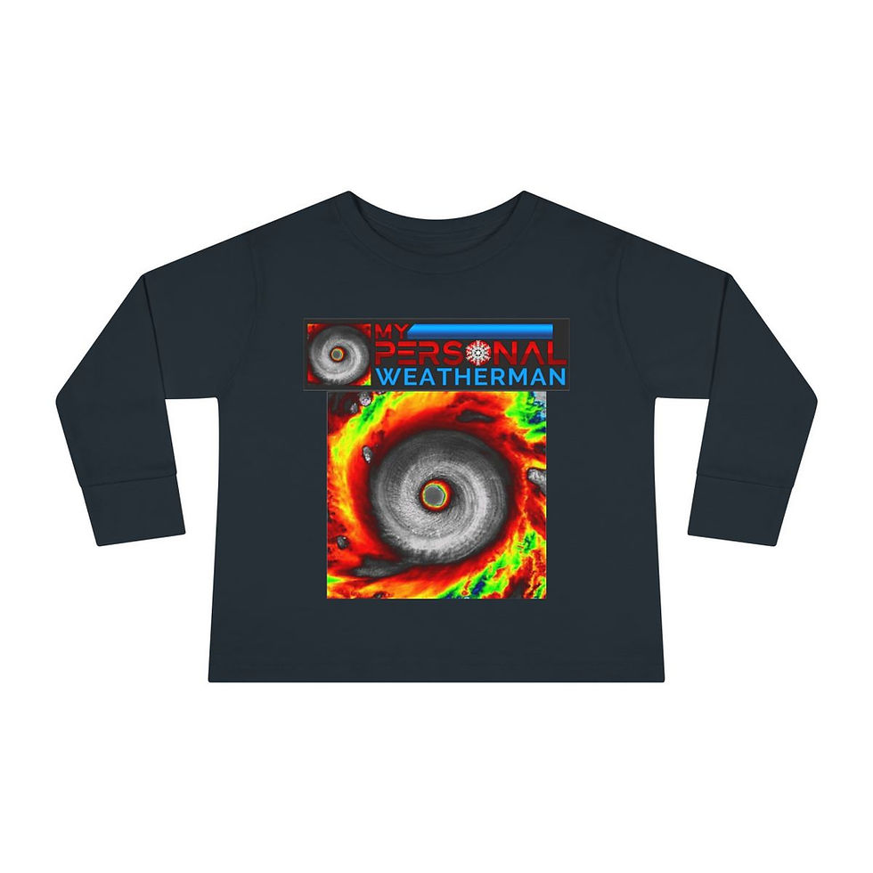 Thumbnail: My Personal Weatherman Hurricane Toddler Long Sleeve Tee