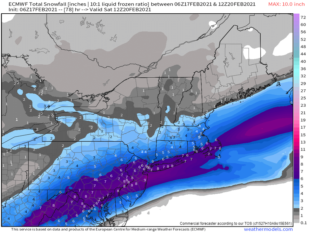 Latest maps for the snowstorm
