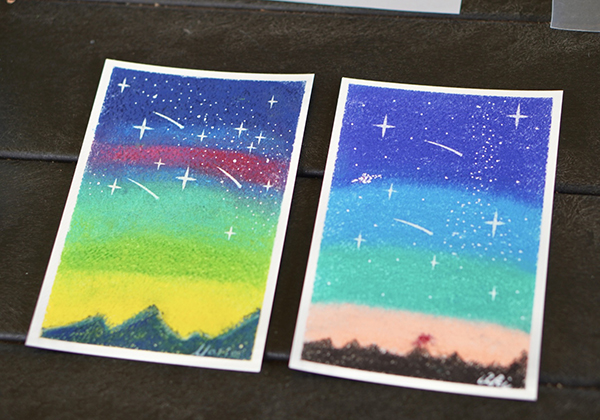 完成したパステルアート