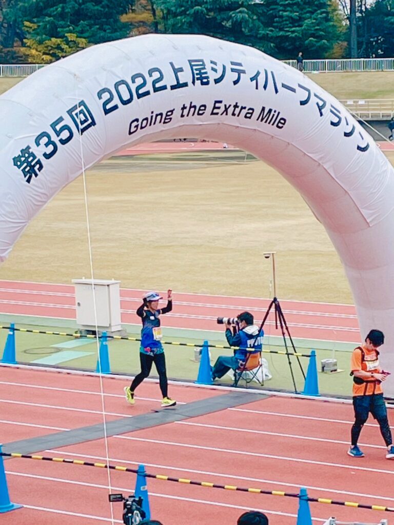 上尾シティーハーフマラソンのゴールエリア