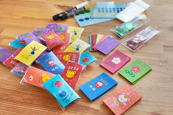 丸シールのメッセージカード