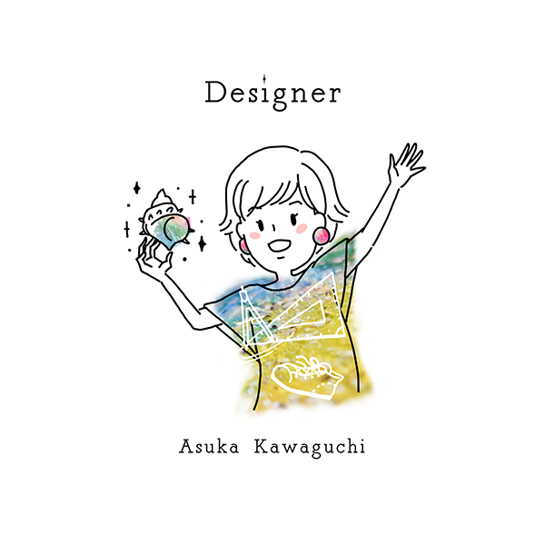 川口明日香似顔絵イラスト