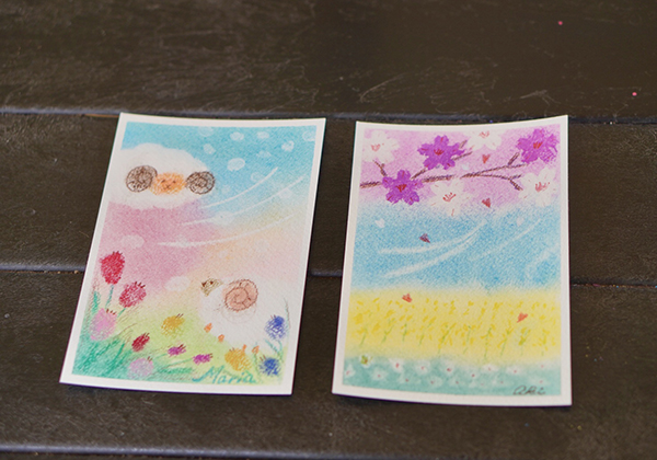 完成したパステルアート