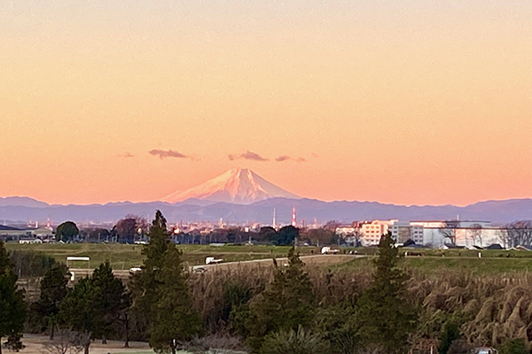 初日の出と富士山
