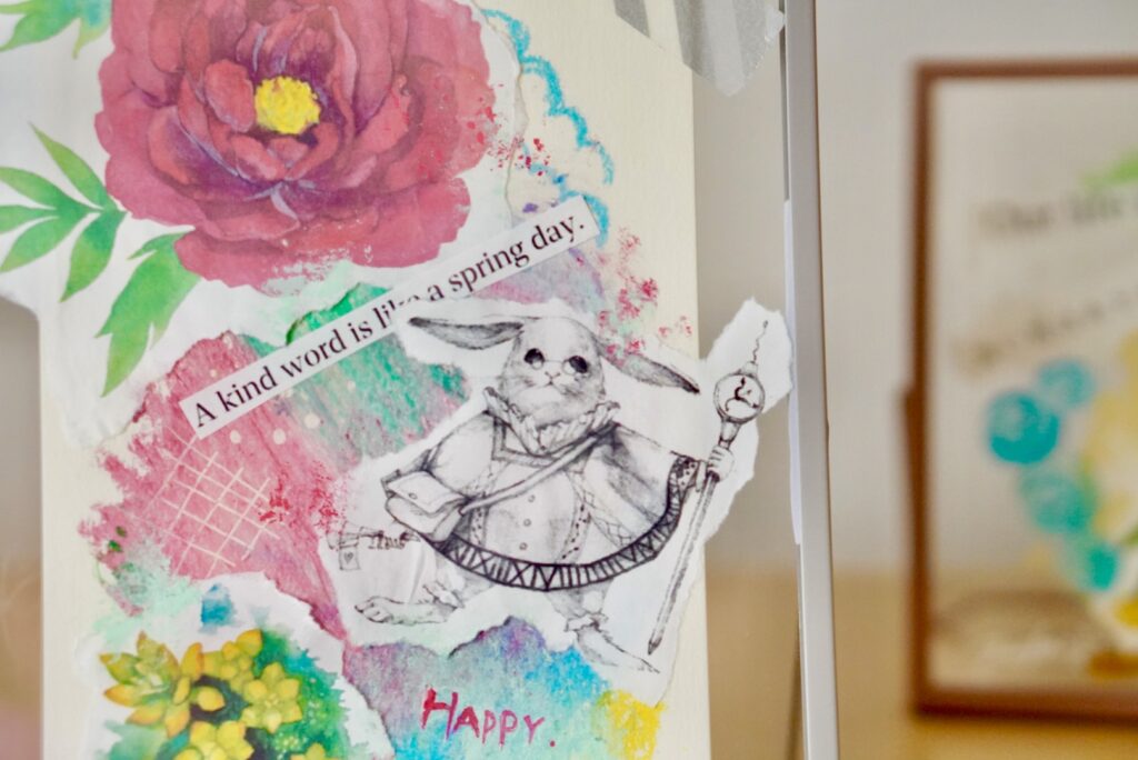 フォトフレームのコラージュ作品