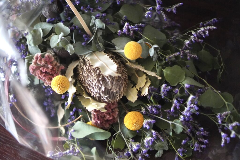 ドライフラワーの花束