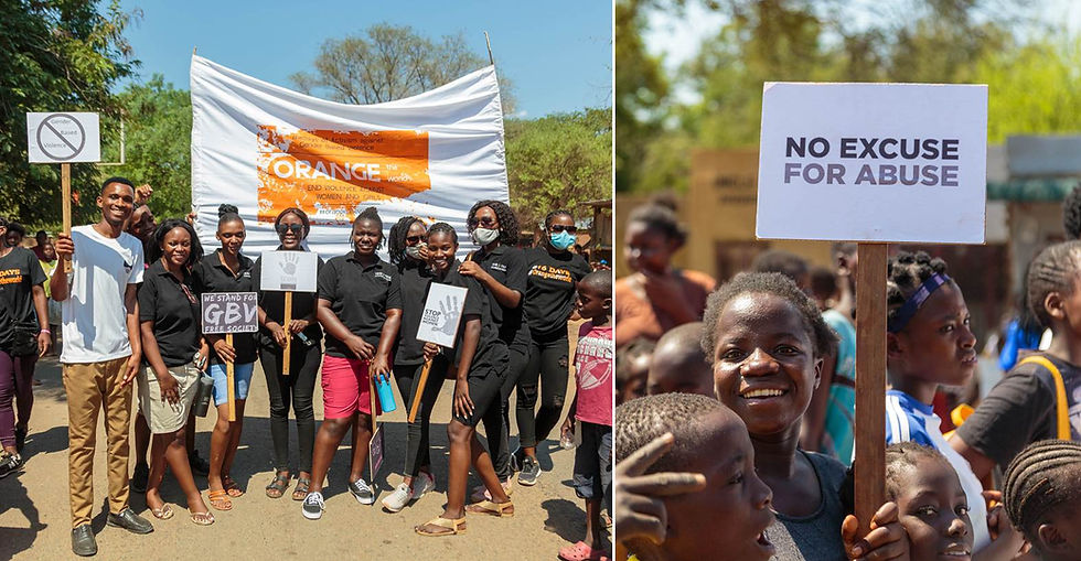 In 2021 Project Luangwa Clubs started participating in solidarity walks and recently took part in a national Zambian campaign against domestic violence, dubbed “Enough is Enough”