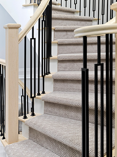 Close Up of Staircase with Runner