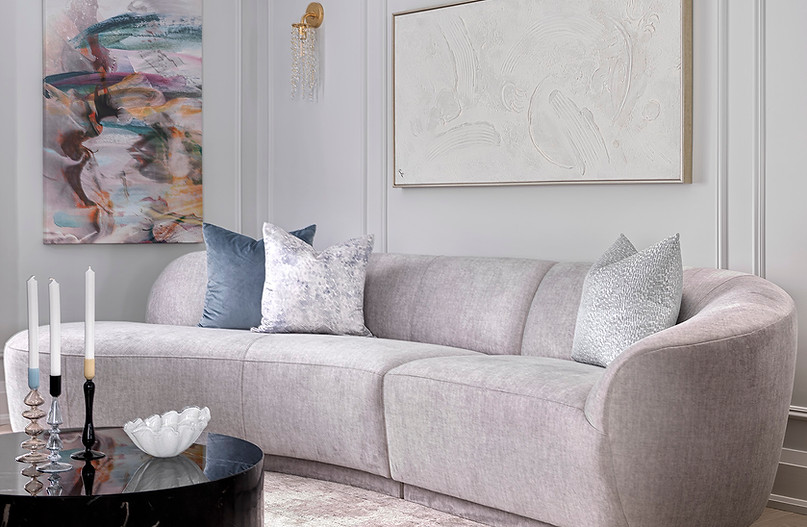 Sculptured Curved Sofa