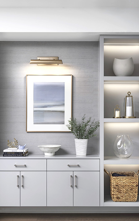 Feature Wall with Wallpaper and Art
