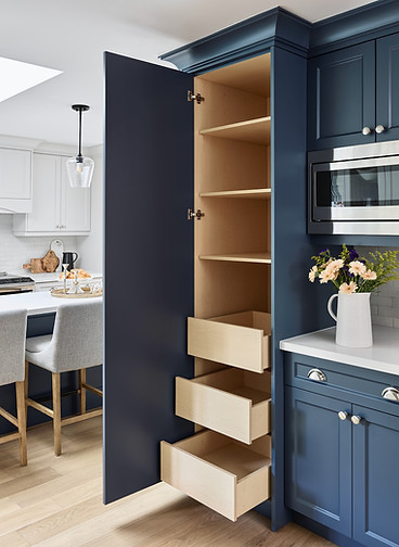 Table Navy Pantry with Pull Out Drawers