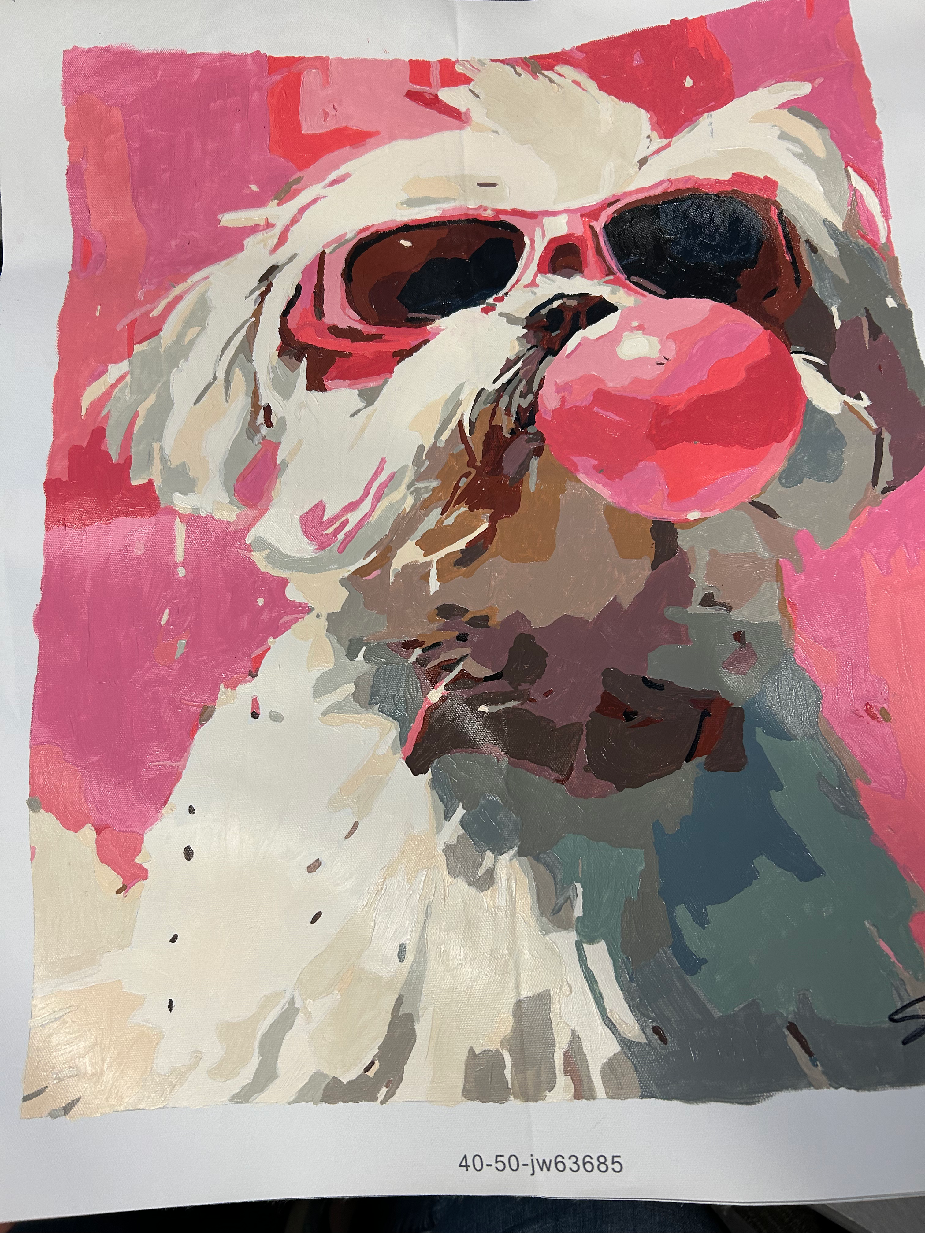 Bubble Gum Dog 16x20